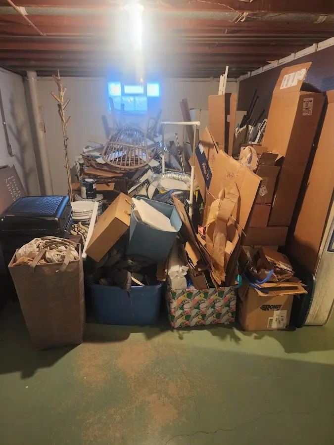 Roll-off dumpster container at job site for 2 Yard Dumpster Rental in Plumstead